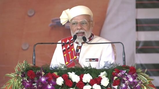 PM Modi addresses public meeting in Valsad, Gujarat. PM Modi addresses public meeting in Valsad, Gujarat.