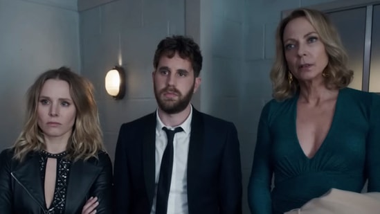 Kristen Bell, Ben Platt and Allison Janney in a still from the film.