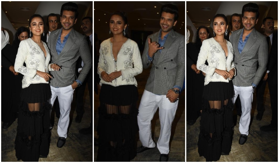 Tejasswi Prakash and Karan Kundrra at an event in Dubai. (HT Photo/Varinder Chawla) Tejasswi Prakash and Karan Kundrra at an event in Dubai. (HT Photo/Varinder Chawla)