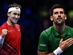Casper Ruud; Novak Djokovic Casper Ruud; Novak Djokovic