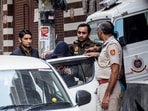 Accused Aaftab Amin Poonawalla (in hoodie) being taken by Delhi police personnel during an investigation in the Shraddha Walker murder case, in New Delhi on Sunday. (ANI Photo) Accused Aaftab Amin Poonawalla (in hoodie) being taken by Delhi police personnel during an investigation in the Shraddha Walker murder case, in New Delhi on Sunday. (ANI Photo)