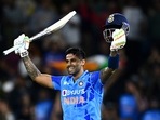 Suryakumar Yadav walked out to bat ahead of Shreyas Iyer in the 1st T20I(Getty Images) Suryakumar Yadav walked out to bat ahead of Shreyas Iyer in the 1st T20I(Getty Images)