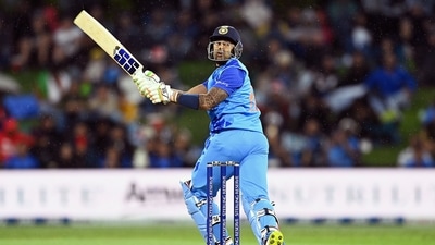 India's Suryakumar Yadav plays a shot during the 2nd T20I match against New Zealand, at Bay Oval, in Mount Maunganui on Sunday. (BCCI Twitter)