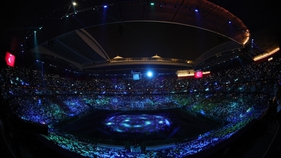 General view inside the stadium during the opening ceremony. (REUTERS)