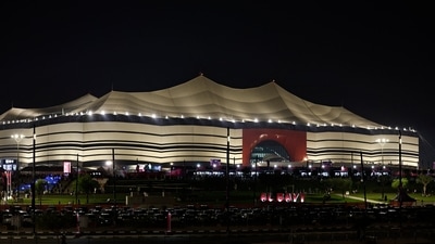 General view outside the stadium before the match. (REUTERS)