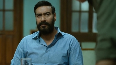 Ajay Devgn in a still from Drishyam 2. Ajay Devgn in a still from Drishyam 2.