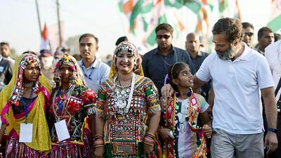 The Yatra, which began on September 7 from Kanyakumari, is scheduled to cover a total distance of 3,570 kilometres. It will end in Kashmir next year. (Twitter) The Yatra, which began on September 7 from Kanyakumari, is scheduled to cover a total distance of 3,570 kilometres. It will end in Kashmir next year. (Twitter)