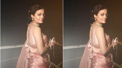 Dia played muse to fashion designer Anita Dongre and picked a stunning six yards of grace. (Instagram/@diamirzaofficial) Dia played muse to fashion designer Anita Dongre and picked a stunning six yards of grace. (Instagram/@diamirzaofficial)