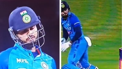 Screengrab of Shreyas Iyer's hit-wicket dismissal (screengrab/ Twitter) Screengrab of Shreyas Iyer's hit-wicket dismissal (screengrab/ Twitter)