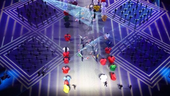 General view during the opening ceremony.(REUTERS)