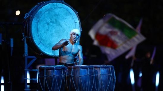 General view of a performer during the opening ceremony.(REUTERS)