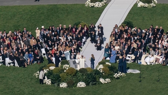 About 250 guests attended the 19th White House wedding.(AP)