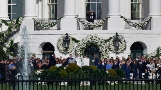 The couple asked that their wedding be closed to the media, according to White House press secretary Karine Jean-Pierre, who called it a private "family event."(AP)