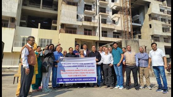 ILD Greens homebuyers hold protest, allege long delay in flat delivery