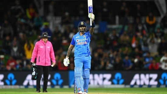Suryakumar Yadav's unbeaten 111 off 51 balls propelled India to a 65-run win.(Twitter/@subhanjan5)