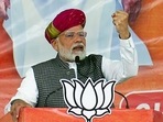 Prime Minister Narendra Modi addressing a public meeting, in Surendranagar on Monday. Prime Minister Narendra Modi addressing a public meeting, in Surendranagar on Monday.