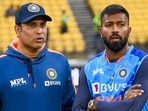 India's stand in coach VVS Laxman, left, with captain Hardik Pandya India's stand in coach VVS Laxman, left, with captain Hardik Pandya