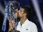 Serbia's Novak Djokovic poses with his trophy after defeating Norway's Casper Ruud (AP) Serbia's Novak Djokovic poses with his trophy after defeating Norway's Casper Ruud (AP)