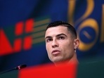 Portugal's Cristiano Ronaldo during the press conference