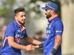 Umran Malik with Hardik Pandya Umran Malik with Hardik Pandya