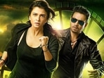 Aishwarya Rai and Irrfan's Jazbaa poster showed them in stylish avatars. Aishwarya Rai and Irrfan's Jazbaa poster showed them in stylish avatars.