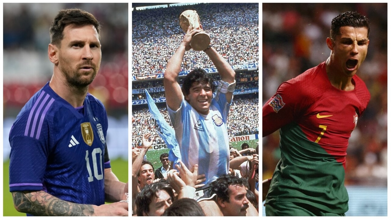 Diego Maradona claims Lionel Messi and Cristiano Ronaldo are level