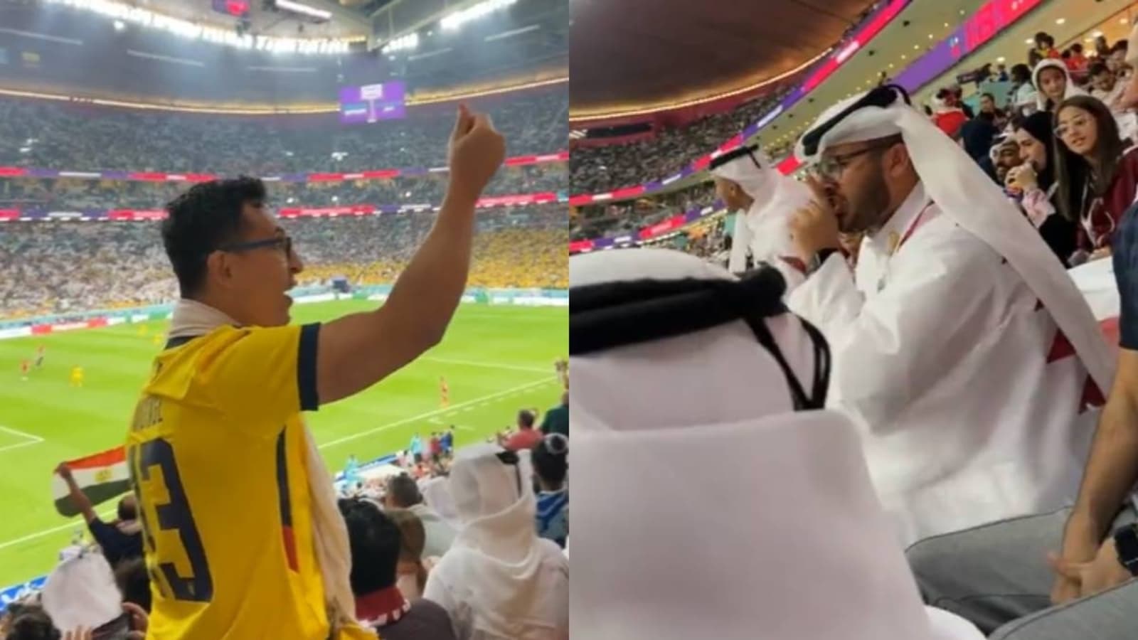 Ecuador fans controversial act leaves Qatar supporter fuming in FIFA WC opener Football News