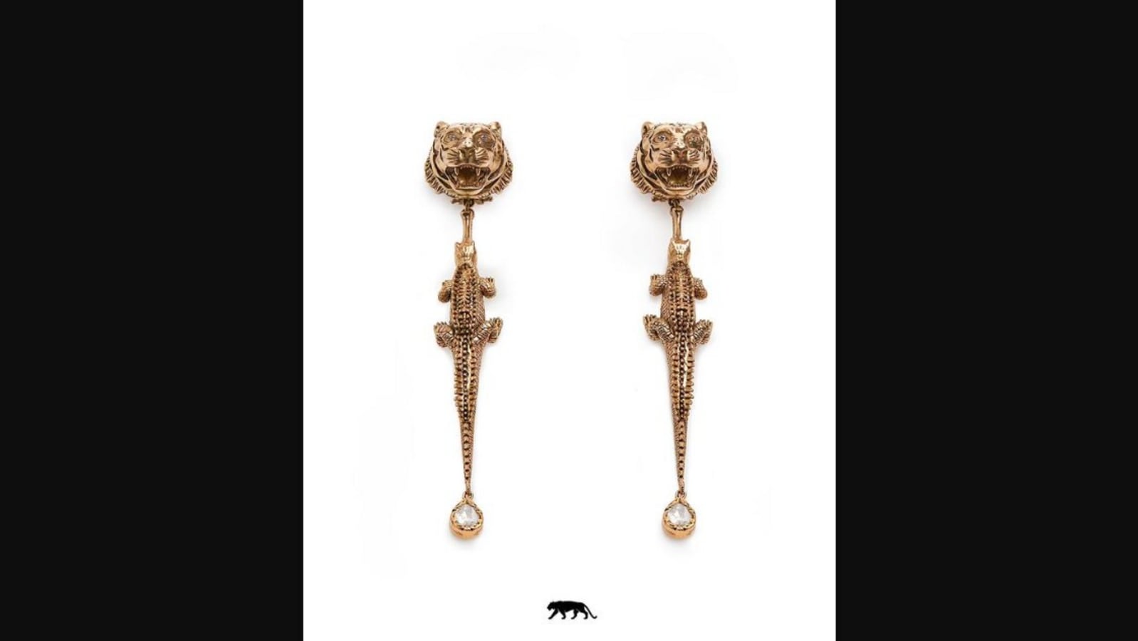 The Bengal Tiger Sabyasachi Gold Plated Replica celebrity Iconic Earrings