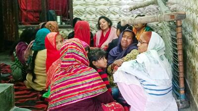 Ghaziabad, India - November 21 2022: Grief family members of Deepak Pasi outside his home at Ghaziabad, Deepak was allegedly shot dead in a birthday party last night in Modinagar, India on Monday, November 21. 2022. (Photo by /Hindustan Times) Ghaziabad, India - November 21 2022: Grief family members of Deepak Pasi outside his home at Ghaziabad, Deepak was allegedly shot dead in a birthday party last night in Modinagar, India on Monday, November 21. 2022. (Photo by /Hindustan Times)
