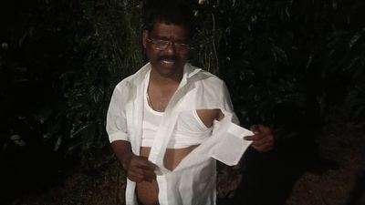 A video which was widely circulated on social media platforms on Sunday showed MP Kumaraswamy narrating his ordeal, wearing a torn shirt A video which was widely circulated on social media platforms on Sunday showed MP Kumaraswamy narrating his ordeal, wearing a torn shirt