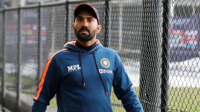 Dinesh Karthik during a practice session at T20 World Cup 2022 (ANI ) Dinesh Karthik during a practice session at T20 World Cup 2022 (ANI )