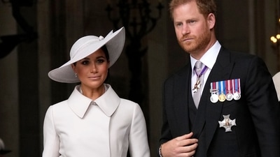Prince Harry-Meghan Markle: Prince Harry and Meghan Markle, Duke and Duchess of Sussex are seen. (AP)