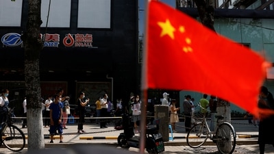 A China's flag flutters. (Reuters)