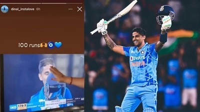 Suryakumar Yadav's mother's gesture after his hundred vs New Zealand wins internet Suryakumar Yadav's mother's gesture after his hundred vs New Zealand wins internet