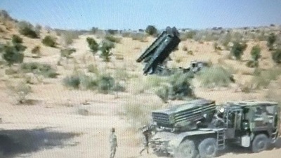 The Indian Army carries out defence exercise 'Shatru Naash' at Sriganganagar. (Twitter/ANI) The Indian Army carries out defence exercise 'Shatru Naash' at Sriganganagar. (Twitter/ANI)