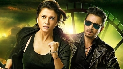 Aishwarya Rai and Irrfan's Jazbaa poster showed them in stylish avatars.