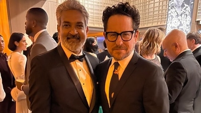 SS Rajamouli and JJ Abrams in Los Angeles.