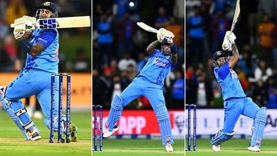 Suryakumar Yadav played a ramp, a cut, a lofted drive and a waft over deep extra all in one over for boundaries Suryakumar Yadav played a ramp, a cut, a lofted drive and a waft over deep extra all in one over for boundaries