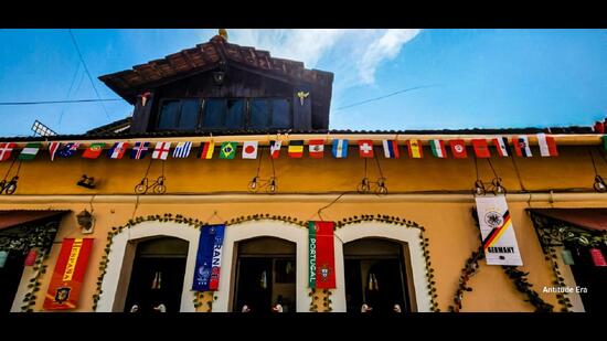 Football fan Anthony Fernandes has decorated his house in the Latin Quarter of Panjim with the FIFA World Cup colours. (Sourced) Football fan Anthony Fernandes has decorated his house in the Latin Quarter of Panjim with the FIFA World Cup colours. (Sourced)
