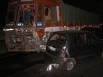 At least 48 vehicles were damaged and more than 20 people suffered injuries in the multi-vehicle accident near Navale bridge in Pune. (RAVINDRA JOSHI/HT) At least 48 vehicles were damaged and more than 20 people suffered injuries in the multi-vehicle accident near Navale bridge in Pune. (RAVINDRA JOSHI/HT)