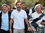 Amol Palekar and Sandhya Gokhale recently joined Rahul Gandhi's Bharat Jodo Yatra in Maharashtra.(ANI) Amol Palekar and Sandhya Gokhale recently joined Rahul Gandhi's Bharat Jodo Yatra in Maharashtra.(ANI)