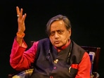Congress MP Shashi Tharoor is seen.(PTI) Congress MP Shashi Tharoor is seen.(PTI)