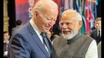 Prime Minister Narendra Modi and United States President Joe Biden at the 17th G20 Summit, Bali. (Arindam Bagchi Twitter) Prime Minister Narendra Modi and United States President Joe Biden at the 17th G20 Summit, Bali. (Arindam Bagchi Twitter)