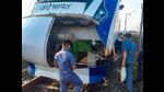 The Vande Bharat Express train, running between Mumbai Central and Gandhinagar, suffered damages after collision with cattle in Mumbai on October 29, 2022. (PTI Photo) The Vande Bharat Express train, running between Mumbai Central and Gandhinagar, suffered damages after collision with cattle in Mumbai on October 29, 2022. (PTI Photo)
