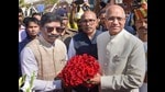 Jharkhand Governor Ramesh Bais being welcomed by Chief Minister Hemant Soren during 22nd foundation day celebrations of the state Assembly. (PTI) Jharkhand Governor Ramesh Bais being welcomed by Chief Minister Hemant Soren during 22nd foundation day celebrations of the state Assembly. (PTI)