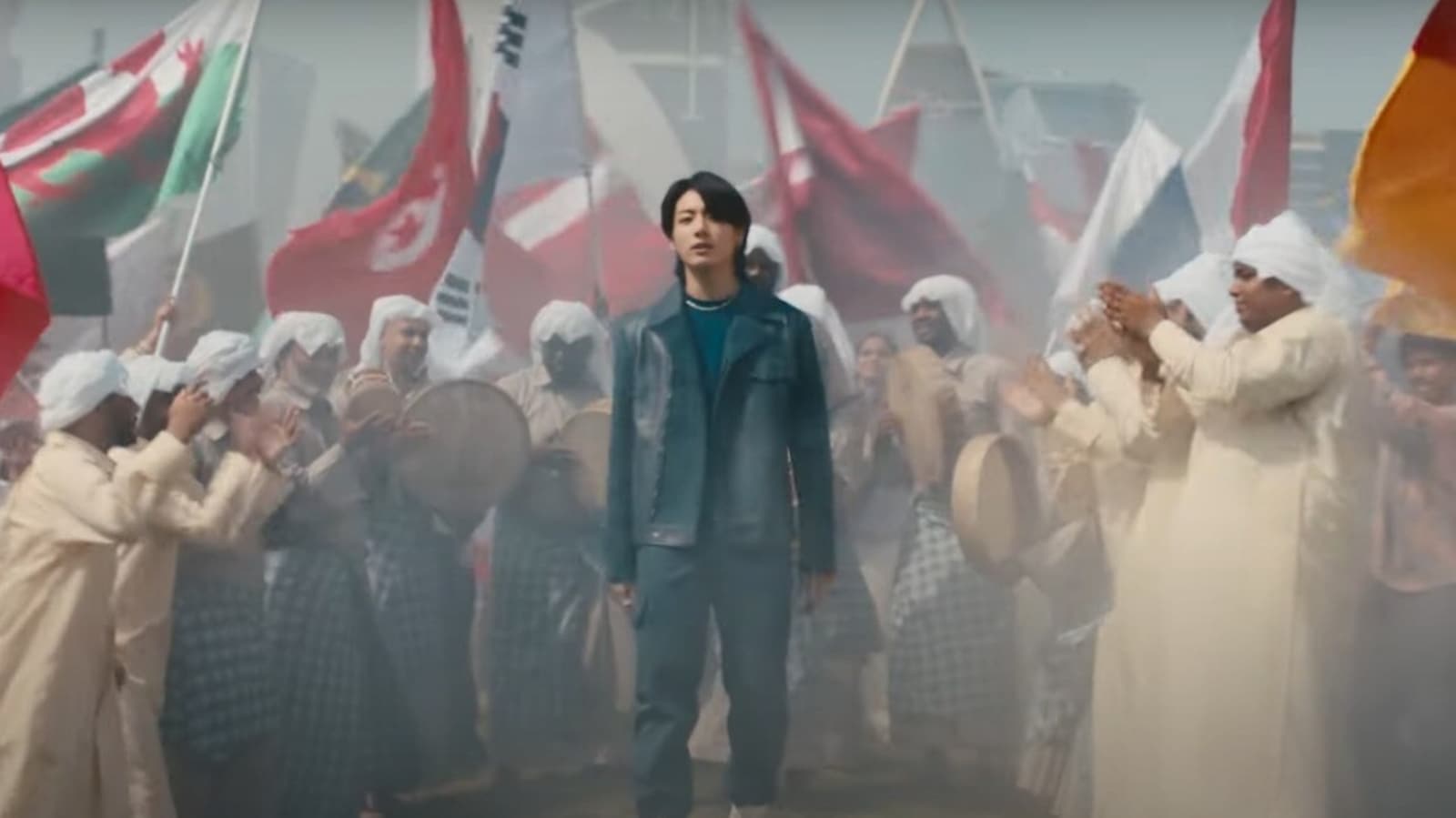 Jungkook dances atop skyscraper, shares message of peace in music video of FIFA World Cup anthem Dreamers