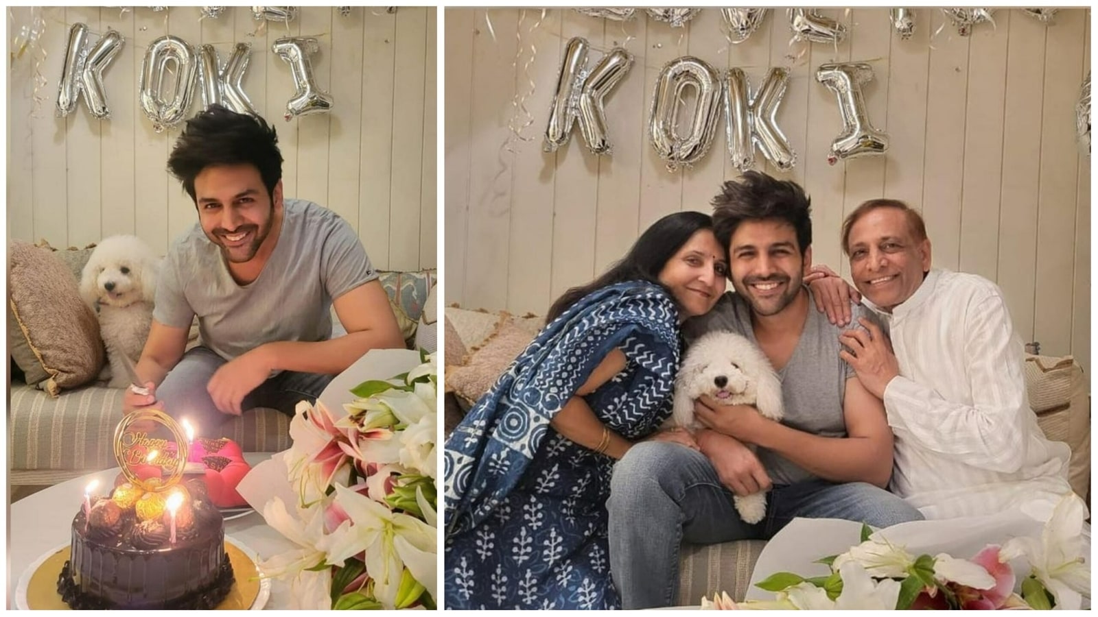Kartik Aaryan gets birthday surprise from family, Kriti Sanon says ‘I have the best gift for you’. See pics