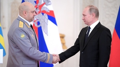 Russia-Ukraine War: Sergei Surovkin seen with Vladimir Putin. Russia-Ukraine War: Sergei Surovkin seen with Vladimir Putin.
