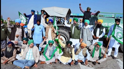 Patiala, Nov 22 (ANI): Sidhupur Bhartiya Kisan Union (BKU) supporters block the Chandigarh-Bathinda National Highway to protest in support of their various pending demands, at Dhareri Jattan Toll Plaza, in Patiala on Tuesday. (ANI Photo) (Rajesh Kumar) Patiala, Nov 22 (ANI): Sidhupur Bhartiya Kisan Union (BKU) supporters block the Chandigarh-Bathinda National Highway to protest in support of their various pending demands, at Dhareri Jattan Toll Plaza, in Patiala on Tuesday. (ANI Photo) (Rajesh Kumar)