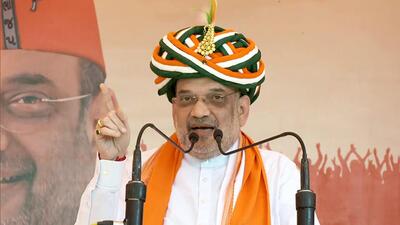 Amit Shah addressed poll rallies in his and PM Modi’s home state Gujarat, which will vote for the assembly elections in two phases on December 1 and 5. (ANI)